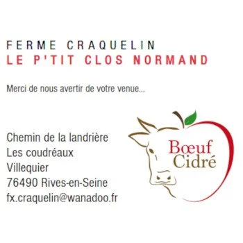 Cidre Le p'tit clos normand - Ferme Craquelin